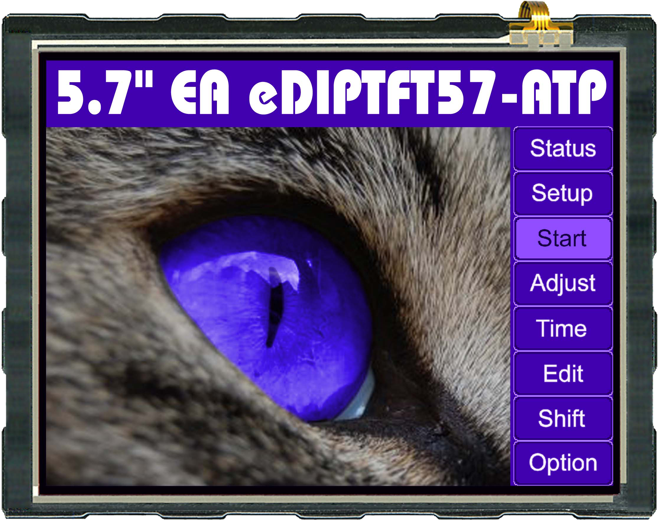 5.7" eDIPTFT Intelligent Graphic Display EA EDIPTFT57-A